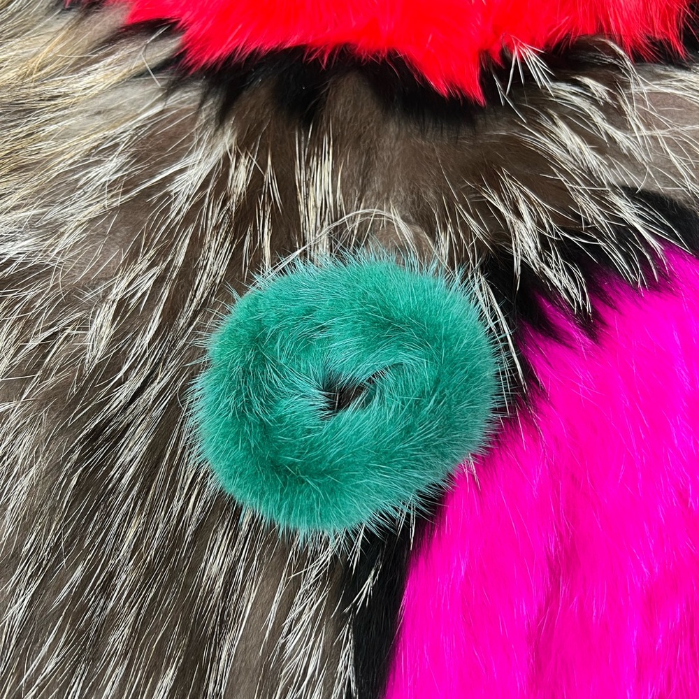 Green Mink Fur Hair Tie
